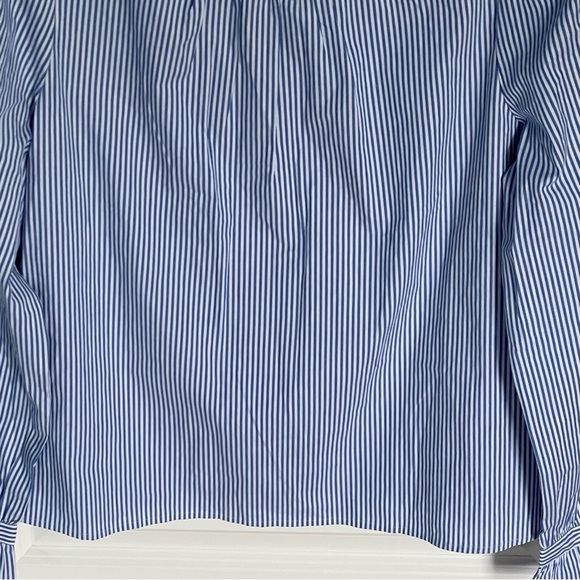 New! J. Crew button shoulder Top blouse stripe blue white 47281 - Picture 4 of 13